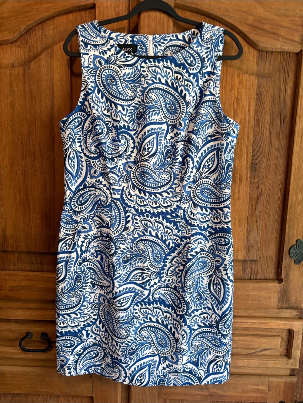 ALYX Blue and White Paisley Shift Dress
